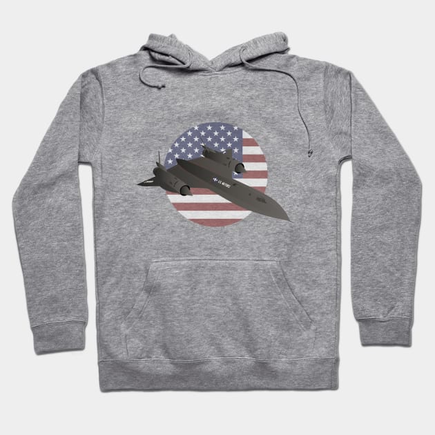 American SR-71 Blackbird Reconnaissance Aircraft Hoodie by NorseTech